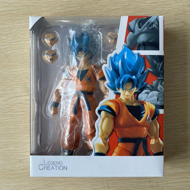 Shf Dragon Ball Super Saiyan Blue Goku Action Figures Blue Hair  S.h.figuarts Models Collectible Toys - Action Figures - AliExpress